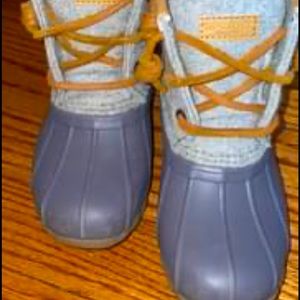 Grey toddler sperry boots size 10